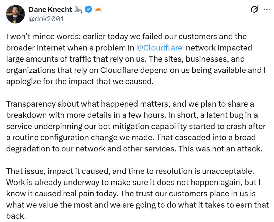 全球20%互联网“瘫痪”3小时！Cloudflare史诗级宕机真相曝光 互联网 第6张